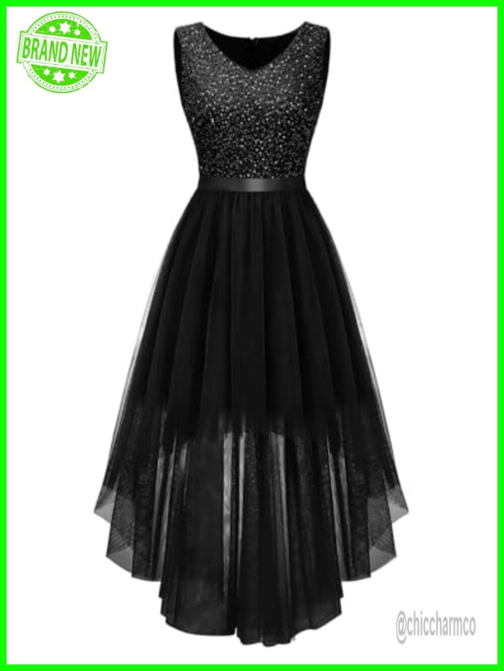 Women's Sequin High Low Prom Dress